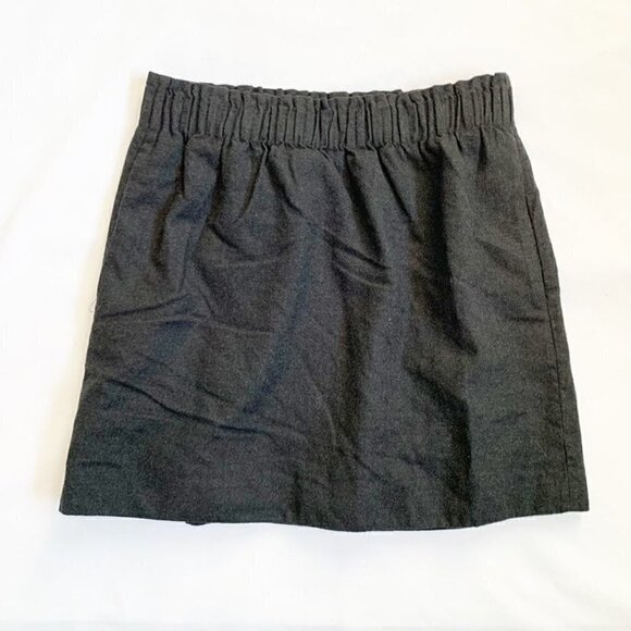 J. Crew gray wool blend elastic waist lined mini skirt with pockets - Size 4 - Picture 1 of 9